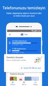 google files android dosya yöneticisi